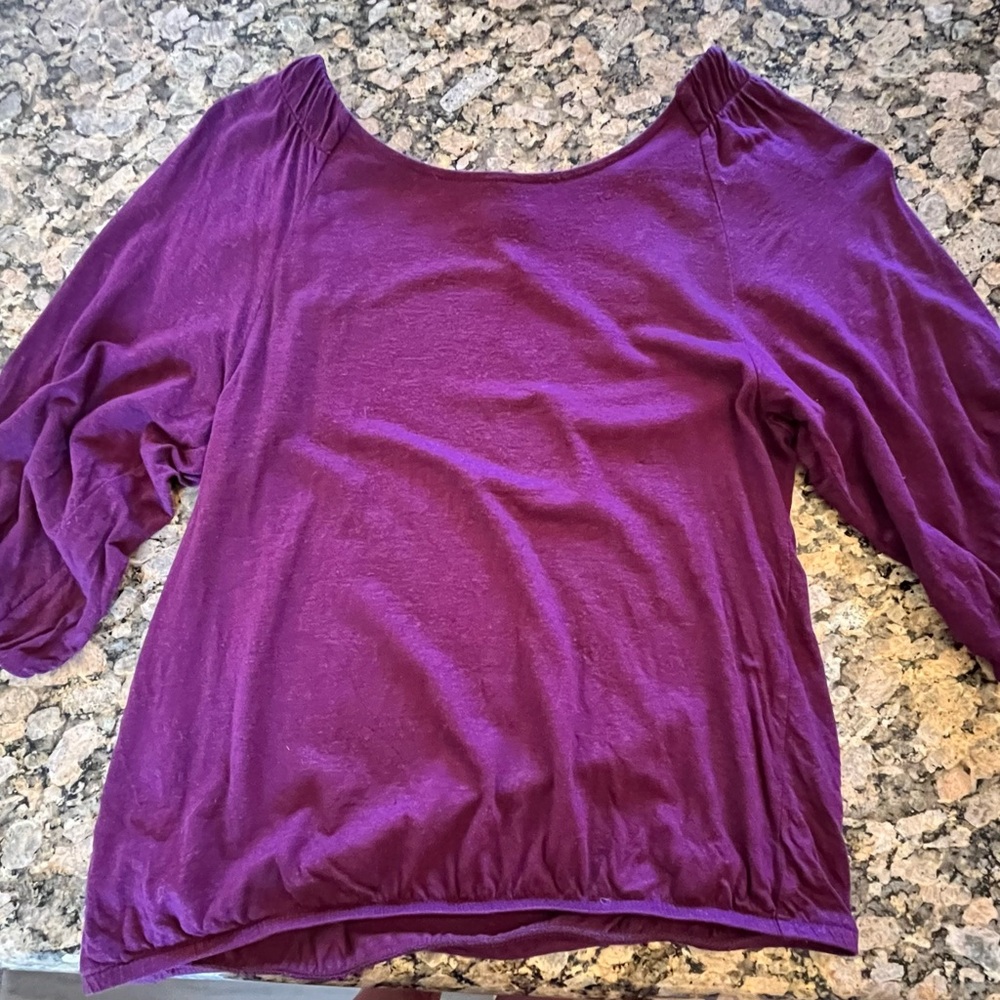 Ann Taylor LOFT linen blend top